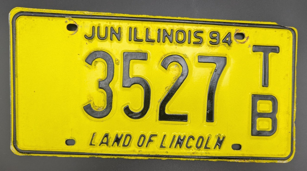 Illinois 1994 License Plate Land of Lincoln